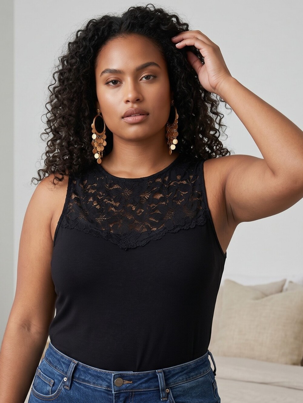 Torrid Black Lace Bodysuit 2X 18 20 SuperSoft Sweetheart NWT Sleeveless Top